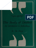 The STUDY of DIALECT - An Introduction To Dialectology