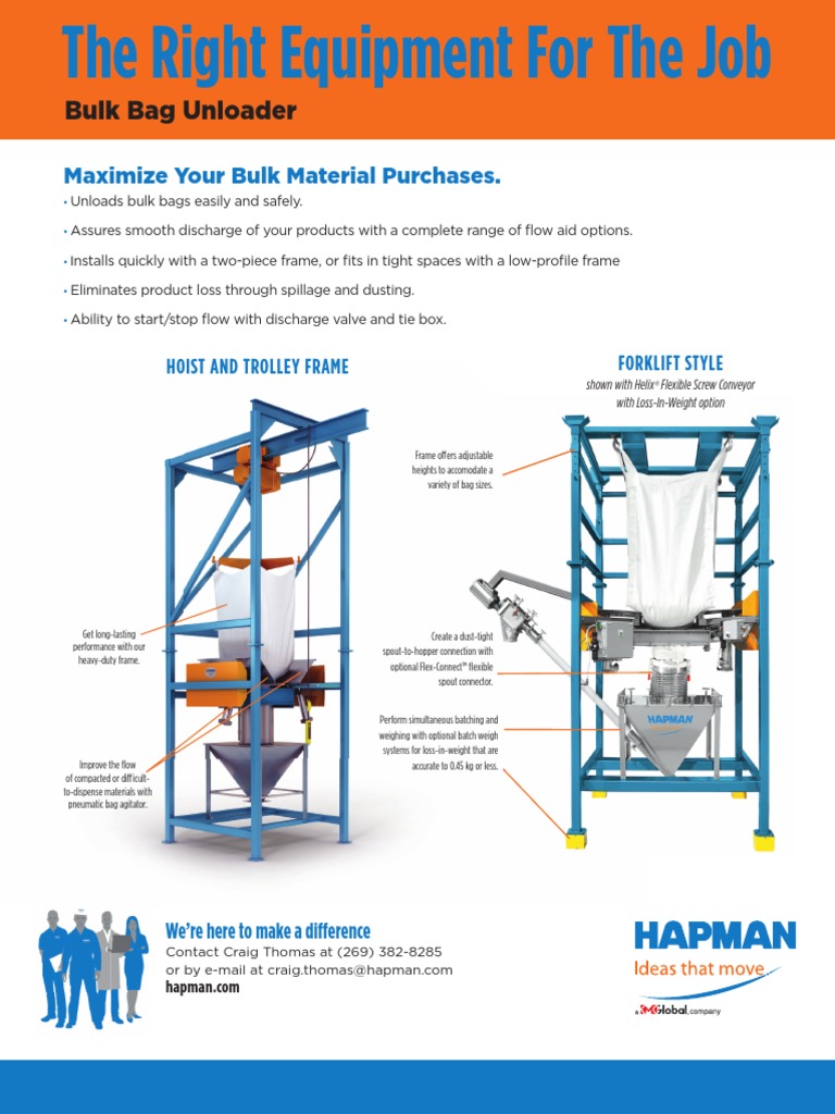 Hapman Bulk Bag Unloader Download Free Pdf Valve Manufactured Goods