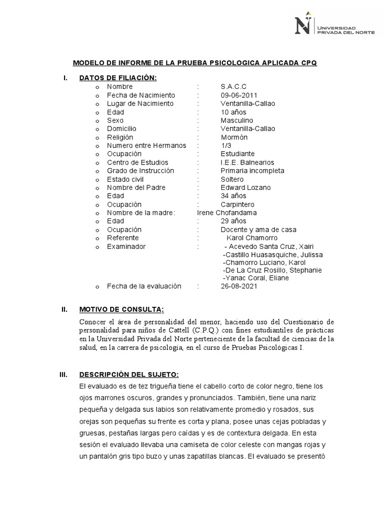 CPQ (1) Test | PDF | Comportamiento | Sicología