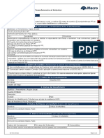 Solicitud de Transferencia Al Exterior: Lugar y Fecha