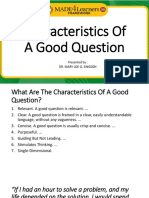 characteristics of a good question