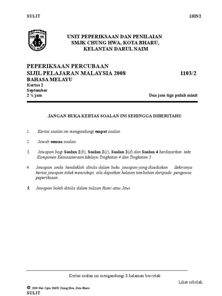 Soalan Ramalan BM Kertas 2