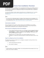 2 - Configuring A Server Core Installation