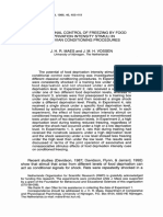 Conditional control of freezing by food deprivation levels