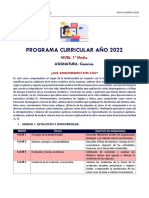 Programa 1° Medio 2022