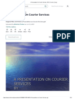 A Presentation On Courier Services - PDF - Courier - Cargo