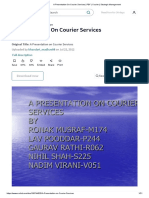 A Presentation On Courier Services - PDF - Courier - Strategic Management