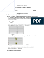 Teste 1 de Matematica na Historia