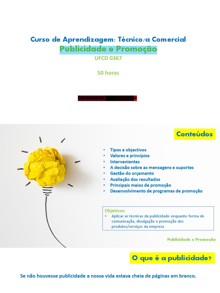 Curso de Publicidade e Promoção Comercial | PDF | Publicidade | Marketing