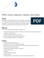 Apa S Vision Mission Values and Goals