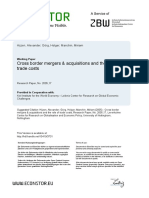 Cross Border Mergers & Acquisitions and The Role of Trade Costs