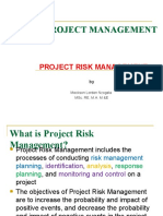PM 333 Lecture 14 Project Risk Management