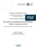 Revistas Cientí Icas Electrónicas Sobre Comunicación: Trabajo Integrador Final