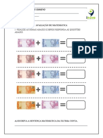 Avaliação Matemática 2ano Unidade 3