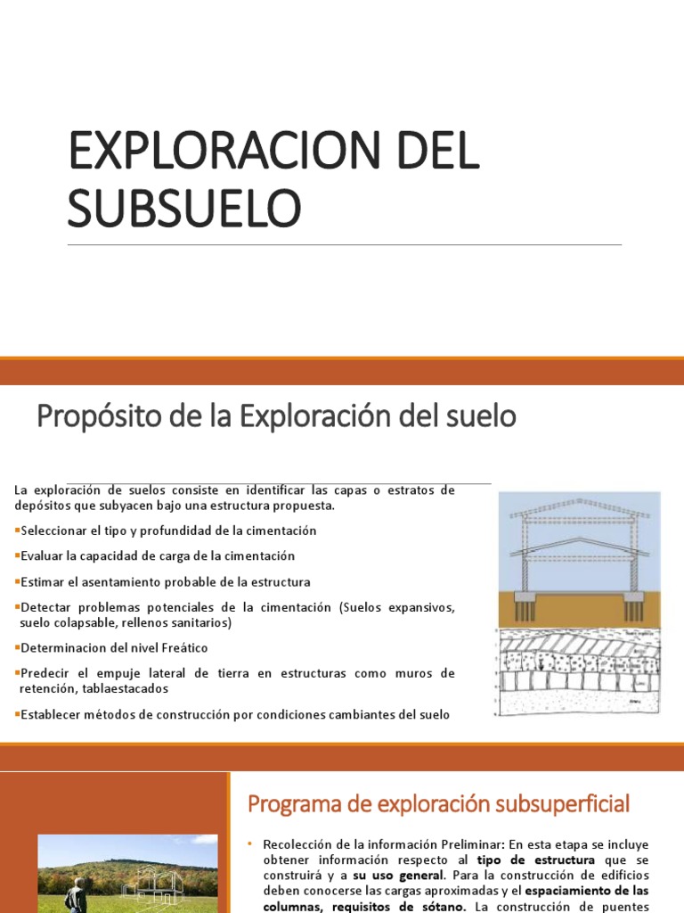 Investigación Del Subsuelo 4 Pdf Perforación Fundación Ingeniería