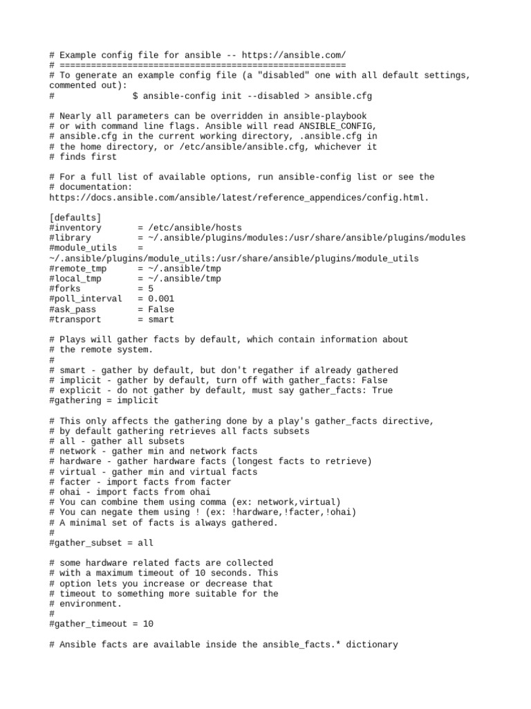 Ansible config file download free pdf command line interface