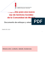 Propuestas para Una Nueva Ley de Servicios Sociales de La Comunidad de Madrid