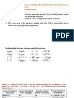 Numericals Degree Hardness EDTA