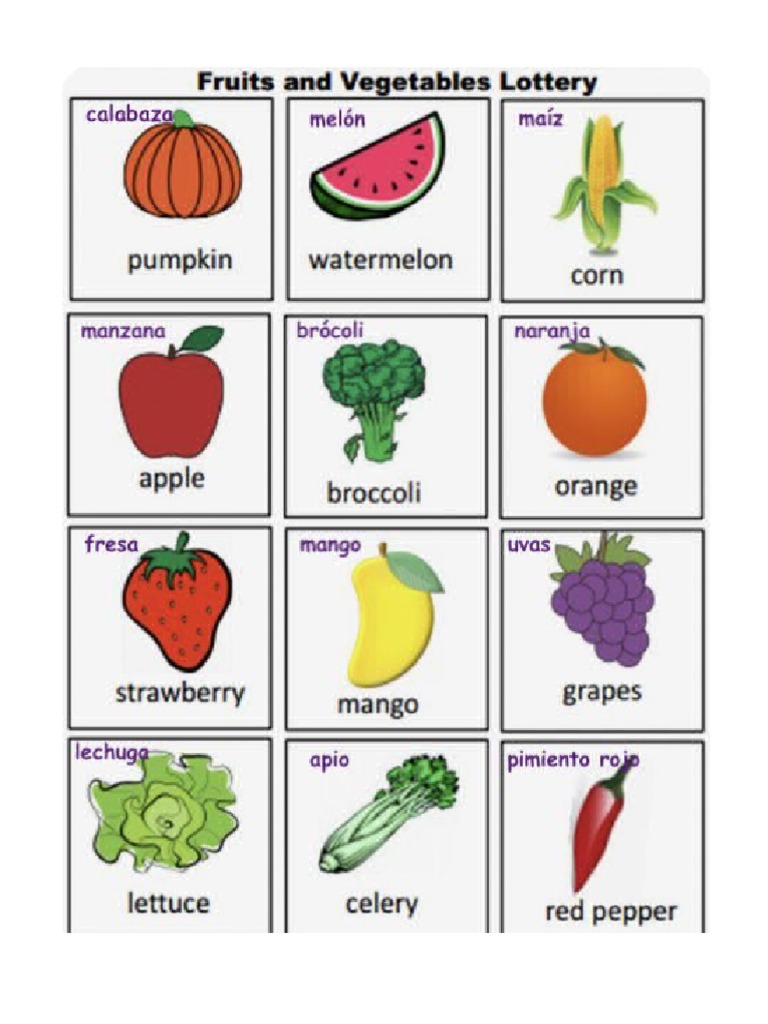 Fruits and Vegetables PDF