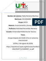 UPTEXTarea 6 Ensayo Efectos Del Covid en El Comercio Internacional.