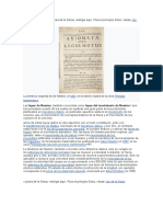 Ley de La Física: La Primera y Segunda Ley de Newton, En, en La Edición Original de Su Obra