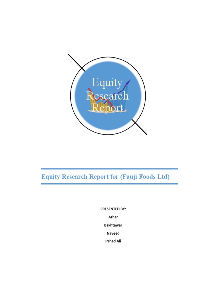 Equity Research Report For Faugi Foods Pdf Financial Risk Business