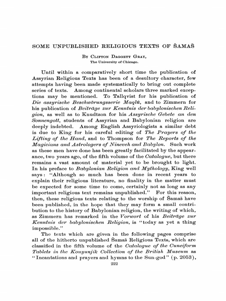 Some Unpublished Religious Texts of Samas | PDF | Social Science