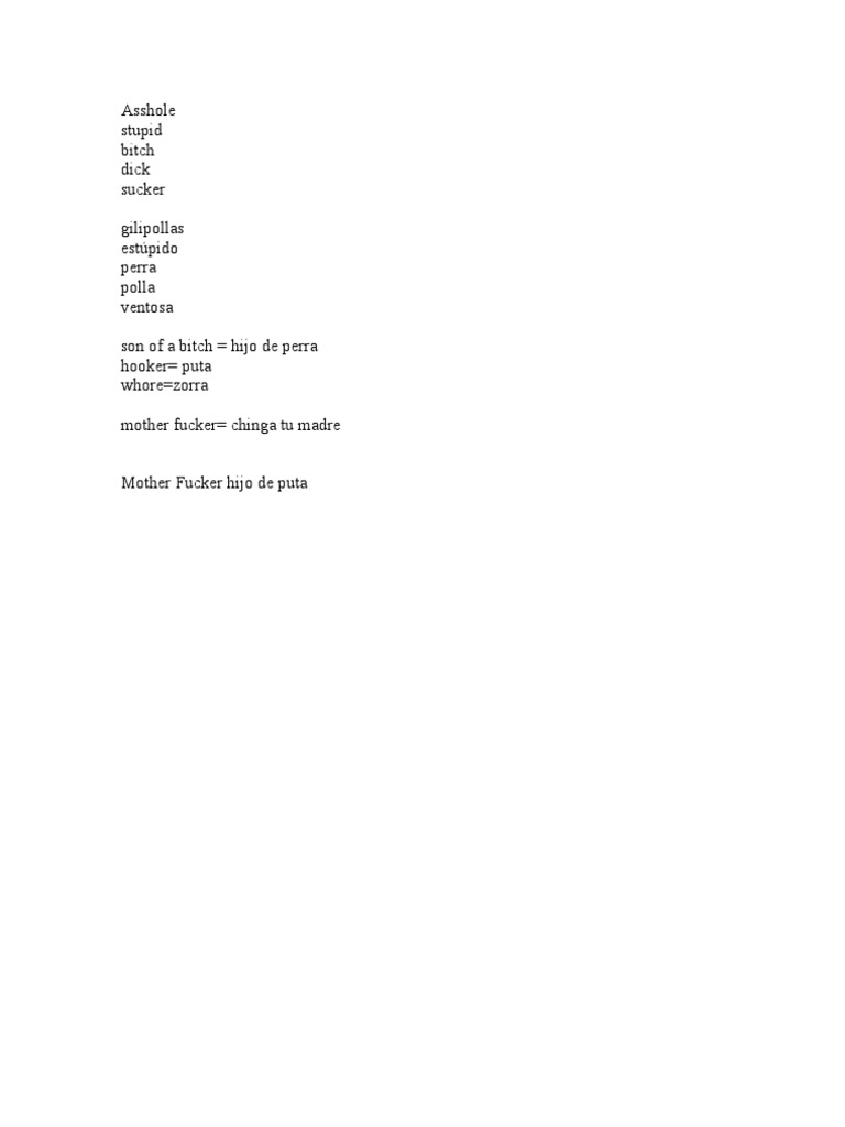 Groserias en Ingles PDF Sociedad Problemas