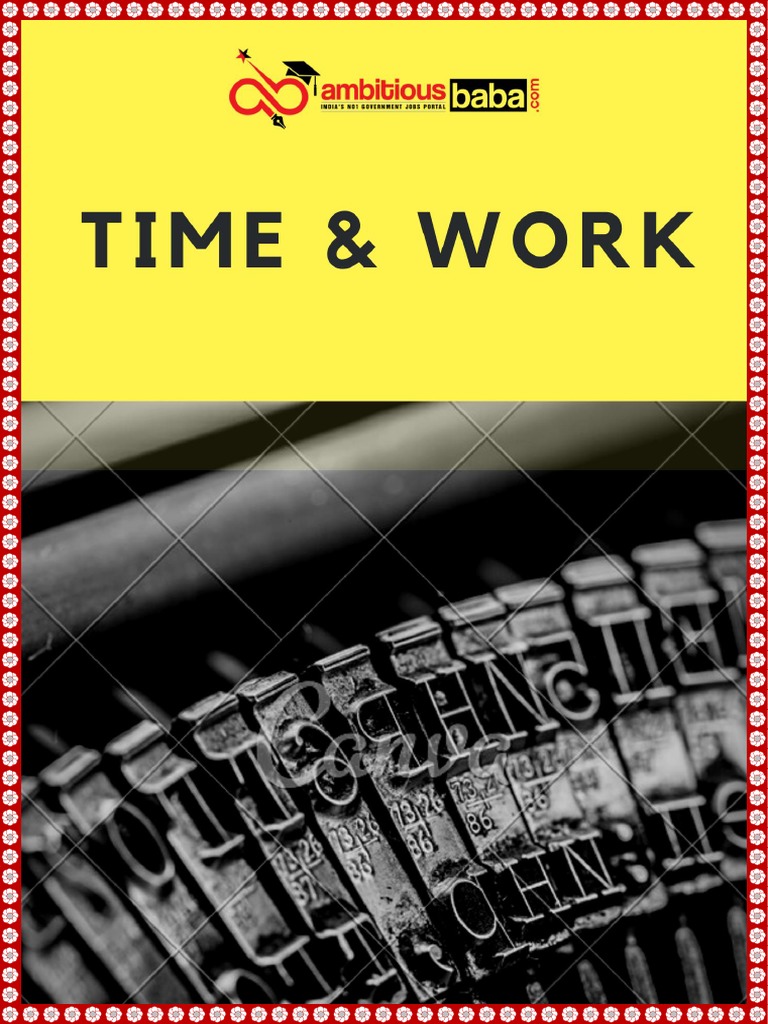 Time And Work Questions