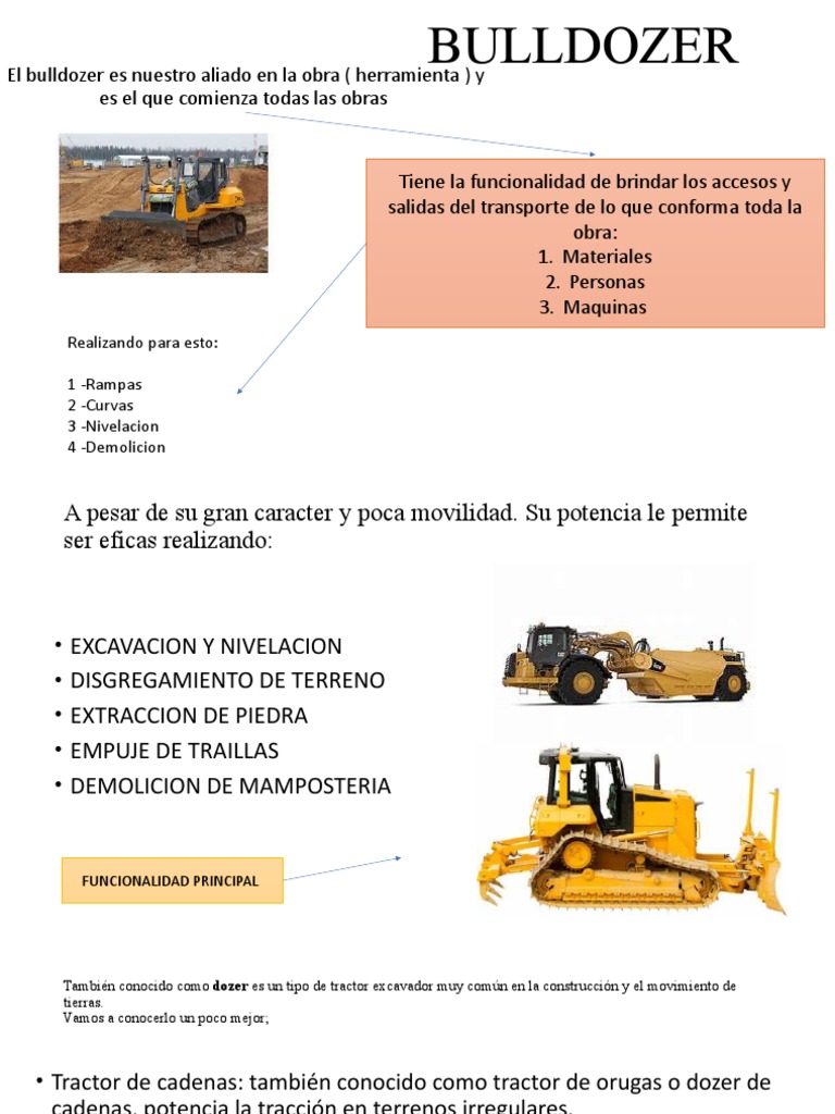 Funciones y tipos de bulldozer | PDF | Tecnología