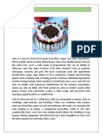 Cake Manufacturing DPR by NIFTEM