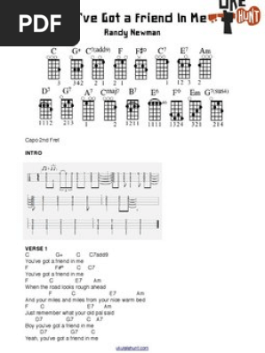 Youve Got A Friend In Me Ukulele Chords
