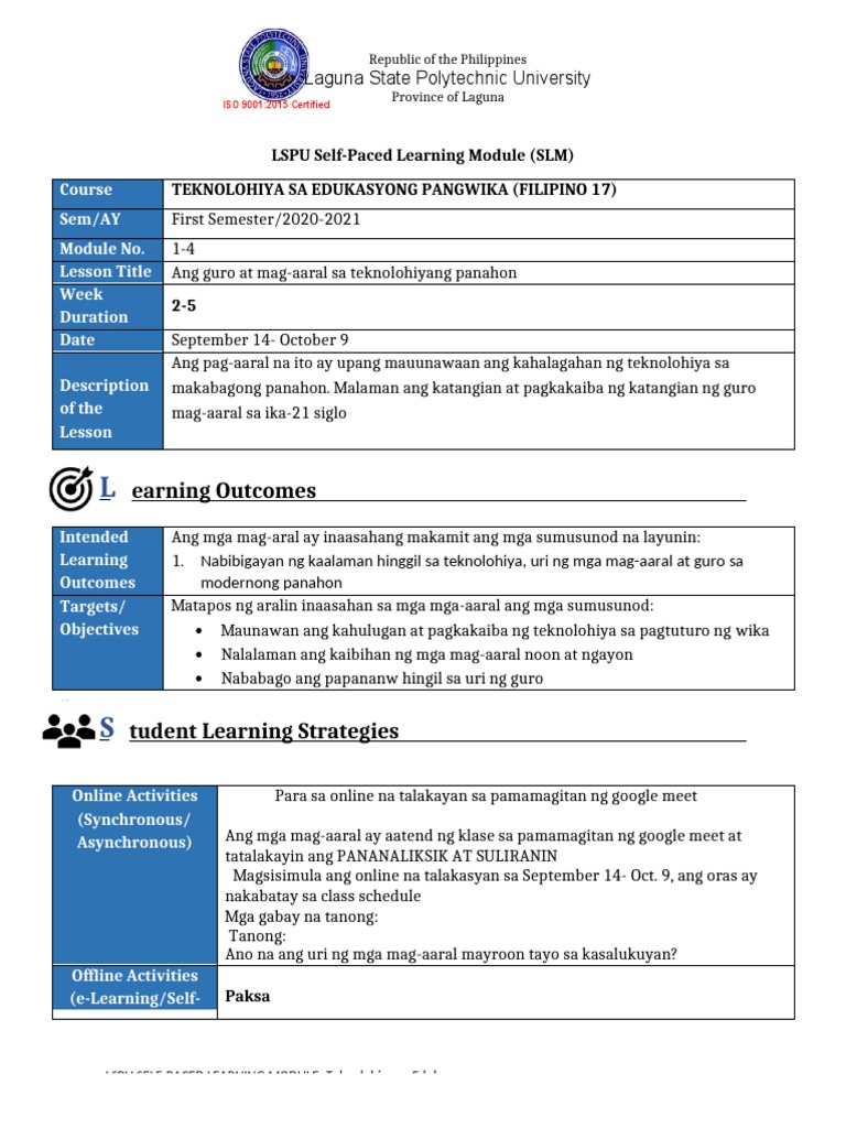 Module 1 Fil 17 | PDF