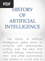 HISTORY of AI