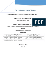 Sesión 4 - Guion para El Examen Parcial de Cátedra Vallejo