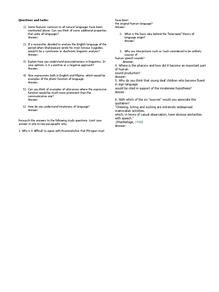 Linguistic Module 1 Pdf Linguistics Cognitive Psychology