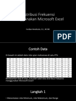 Distribusi Frekuensi Menggunakan Microsoft Excel