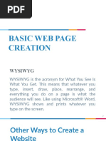 Basic Web Page Creation