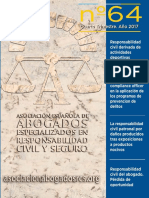 Responsabilidad civil y seguros: Sumario de la Revista no 64 de la Asociación Española de Abogados Especializados