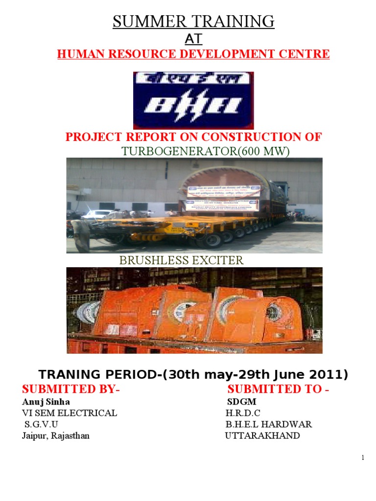 Training Report by Anuj Sinha | PDF | Electrical Engineering | Electricity