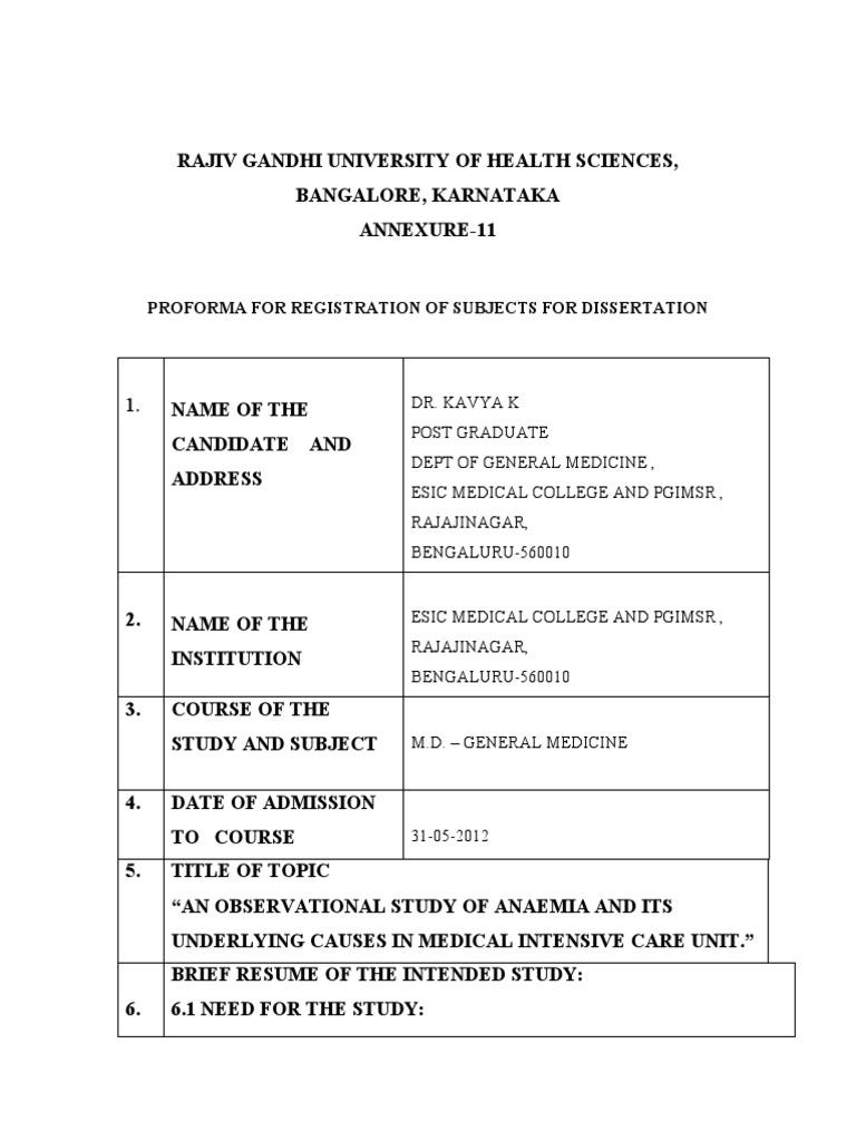 Fdocuments - in - Thesis Synopsis Rajiv Gandhi University of ...