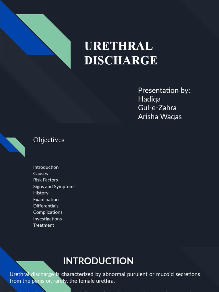 Urethral Discharge PDF Genitourinary System Diseases Medical