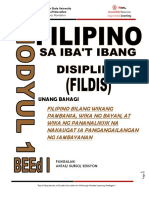 Modyul Sa Unang Linggo (FilDis)