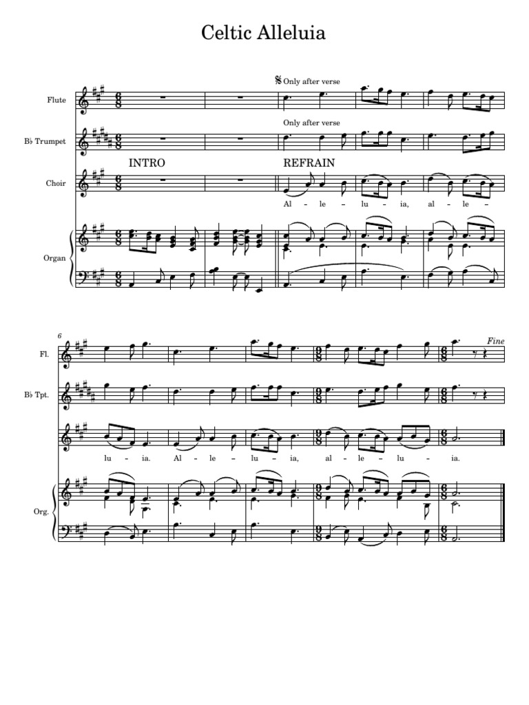 Celtic Alleluia With Verse For Vigil and Tpet | PDF