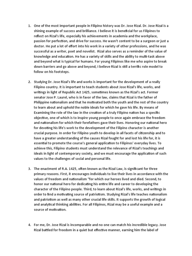 Jose Rizal: Legacy of Freedom & Nationalism | PDF | Philippines | Hero