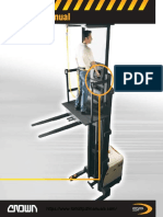 Crown SP 3500 Stock Picker Lift Truck Operator's Manual PDF