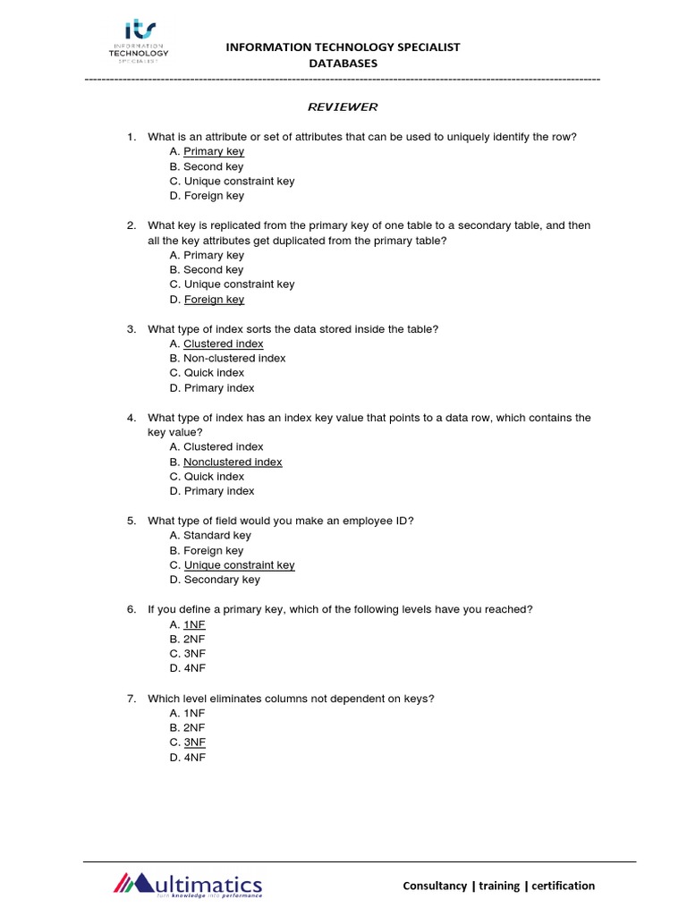 Database Concepts for IT Specialists | PDF | Database Index | Databases