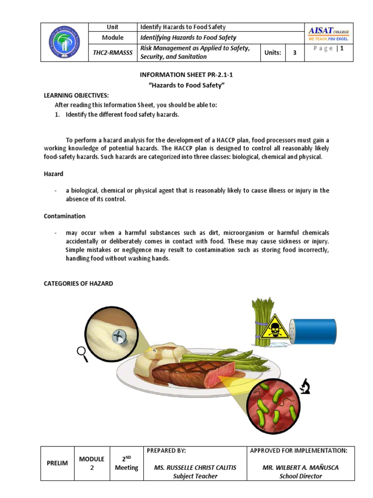 Food Safety Hazard Identification Guide | PDF | Foods | Food Safety