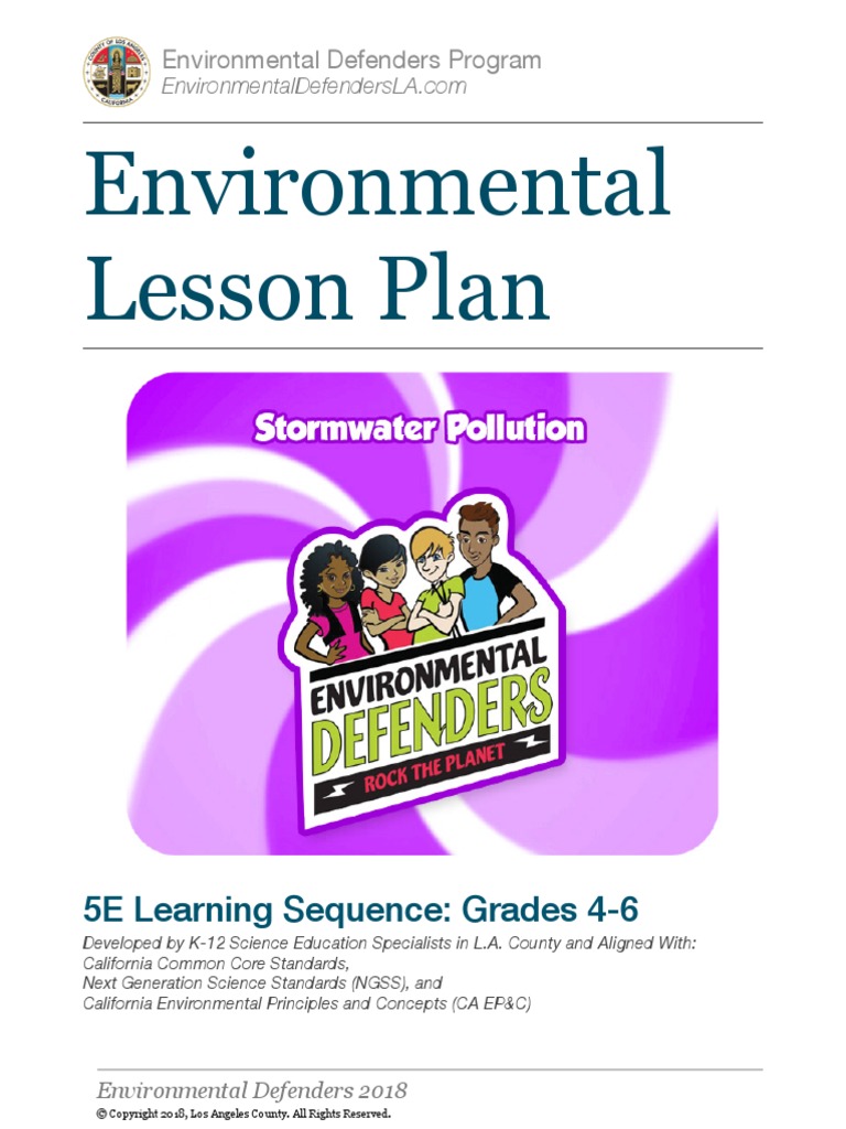 Lesson plan stormwater pollution grades 4 6 pdf
