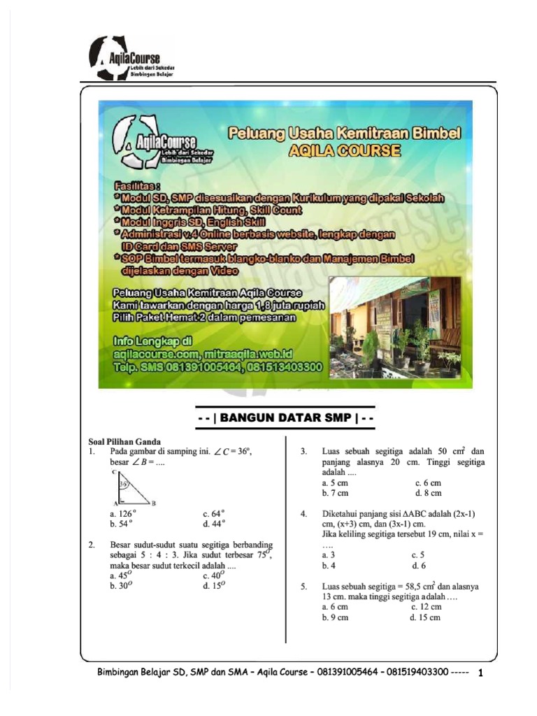 Soal Bangun Datar Pdf